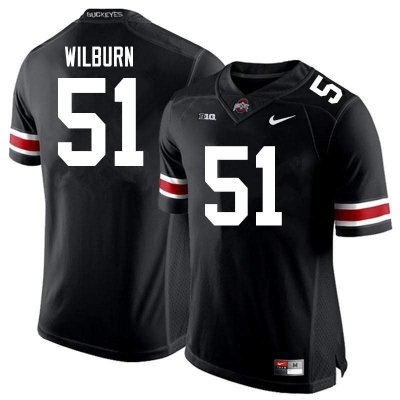 NCAA Ohio State Buckeyes Men's #51 Trayvon Wilburn Black Nike Football College Jersey SYV4445JC